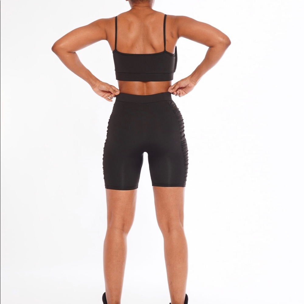 Two piece Biker Ruching set - Picture 5 of 7